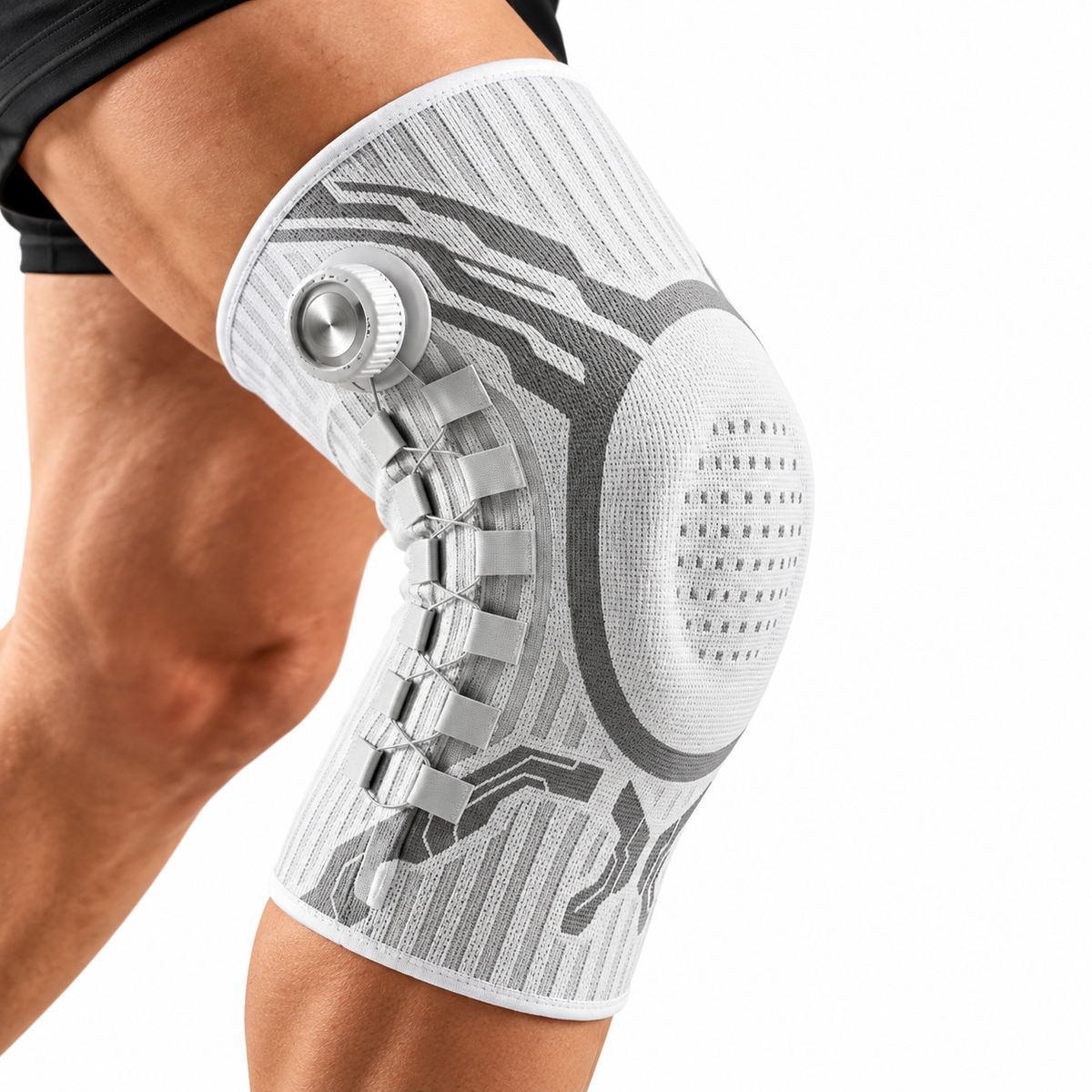 Voriez knee support being worn